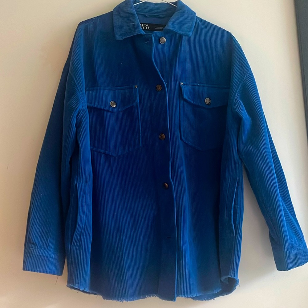 Zara corduroy button up size S